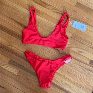 Red Zaful bikini